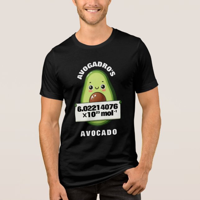 Funny Cute Avogadro's Avocado Constant Tri-Blend Shirt (Front)