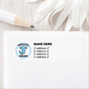 Funny cute Axolotl Squad custom editable blue