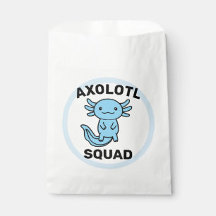 Funny cute Axolotl Squad custom editable blue Favour Bag