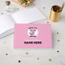 Funny cute Axolotl Squad custom editable blue Gues