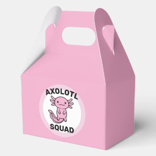 Funny cute Axolotl Squad custom editable pink Favor Box