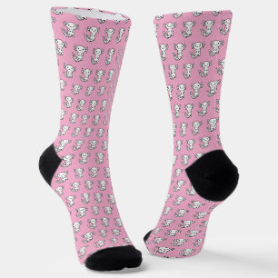 Funny cute Axolotl Squad custom editable pink Socks