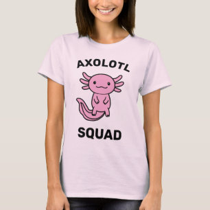 Funny cute Axolotl Squad custom editable pink T-Shirt