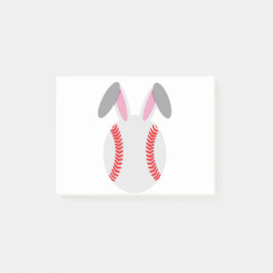 Funny Cute Baseball Rabbit Easter Gift Post-it Notes