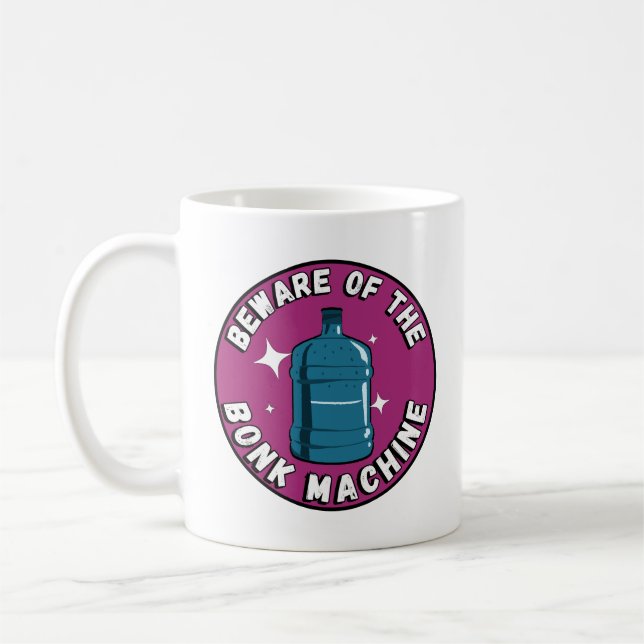 Funny Cute beware of the bonk machine / palestine  Coffee Mug (Left)