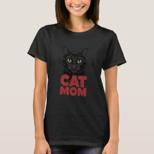 Funny Cute Black Cat Mom for Women T-Shirt