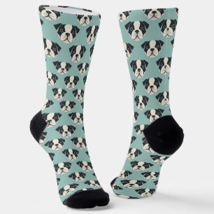 Funny Cute Boston Terrier Dog Socks