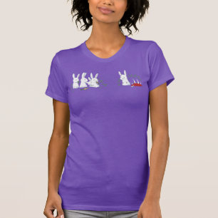 Funny Cute Bunny Eating Meat T-Shirt
