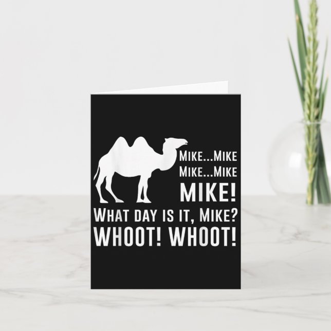 Funny Cute Camel Quotes About Hump Day Funny Quote Card (Front)