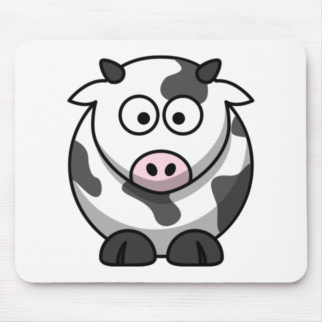 Funny Cute Cartoon Cow Animal Mouse Pad (Front)