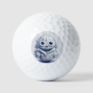 Funny Cute Cartoon Golf Ball – Smiling Character 