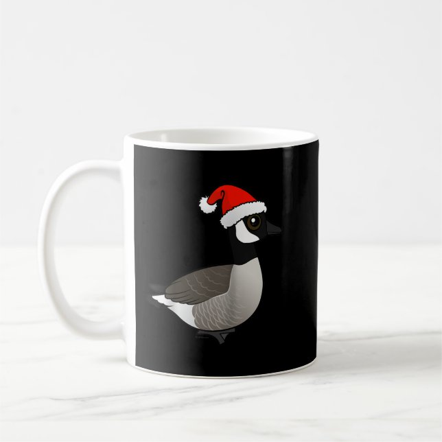 Funny Cute Cartoon Santa Canada Goose Christmas Gi Coffee Mug (Left)