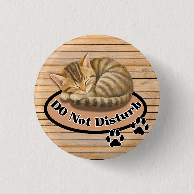 Funny Cute Cat  1 Inch Round Button (Front)