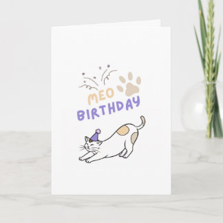 Funny cute cat birtday card