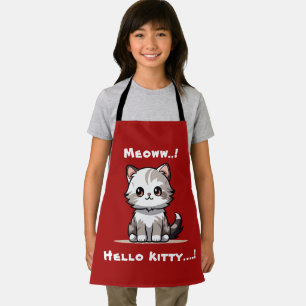 Funny Cute Cat Catmas Humour Apron