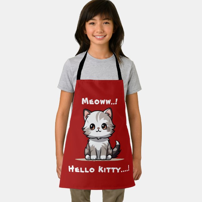 Funny Cute Cat Catmas Humour  Apron (Insitu)