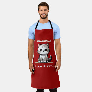 Funny Cute Cat Catmas Humour  Apron