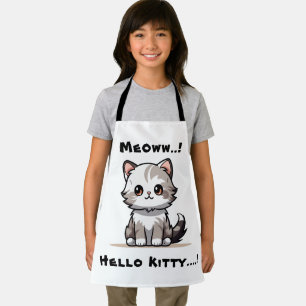 Funny Cute Cat Catmas Humour Apron