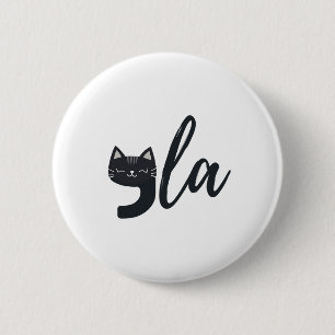 Funny Cute Cat Comma La Funny Kamala Harris Presid 2 Inch Round Button