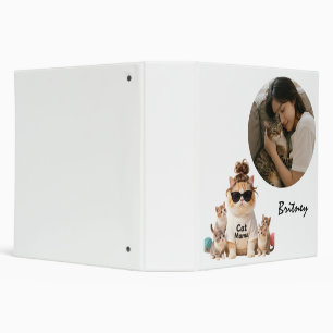 Funny Cute Cat Mama Kittens Photo Binder