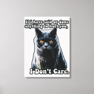 Funny cute cat meme for cat lovers and cat owners canvas print