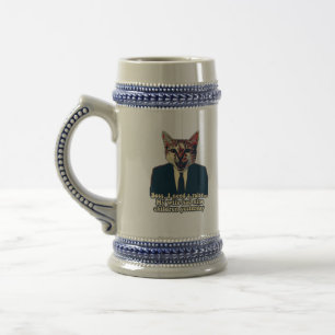 Funny cute cat meme for cat persons and cat lovers beer stein