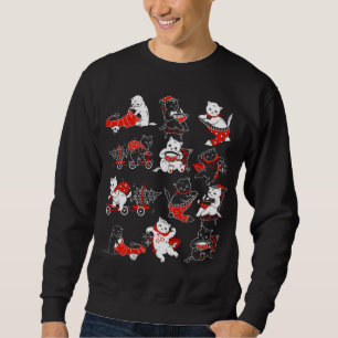 Funny Cute Cat Mom Kitten Cats Lover Vintage Ugly  Sweatshirt