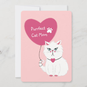 Funny Cute Cat Mom Mother's Day  Holiday Card
