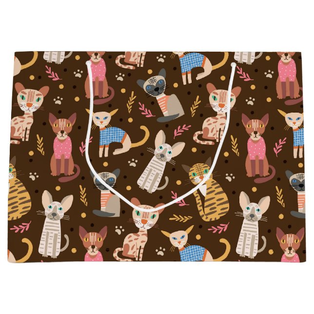 Funny Cute Cats Gift Bag (Front)