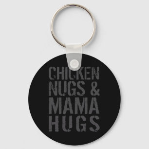 Funny Cute Chicken Mom Graphic For Nugget Lover _1 Keychain