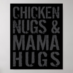 Funny Cute Chicken Mom Graphic For Nugget Lover _1 Poster