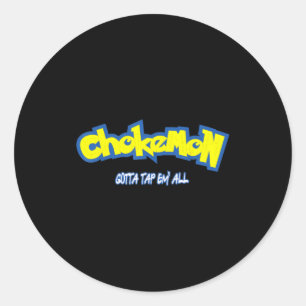 Funny Cute Chokemon Jiu Jitsu Classic Round Sticker
