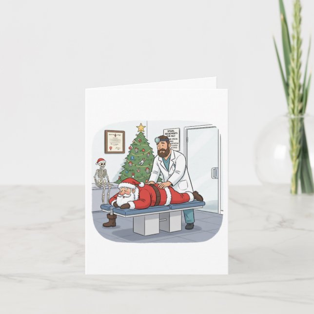 Funny/Cute Christmas Card for Chiropractors (Front)