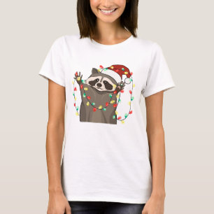 Funny Cute Christmas Raccoon T-Shirt