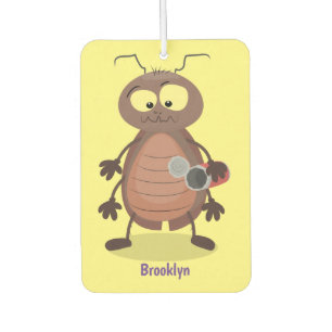 Funny cute cockroach cartoon character air freshener