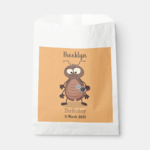 Funny cute cockroach cartoon character favour bag