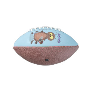 Funny cute cockroach cartoon character football