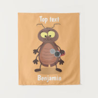 Funny cute cockroach cartoon character