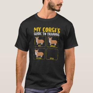 Funny cute corgi guide to training mom dad corgi w T-Shirt