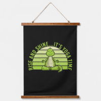 Funny cute crocodile doing yoga. funny yoga quotes