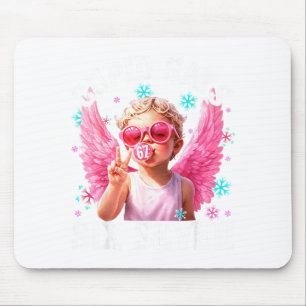 Funny Cute Cud Says Six Seven Valentine's Day 67 M Mouse Pad