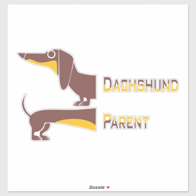 Funny cute dachshund for long dog parent (Sheet)