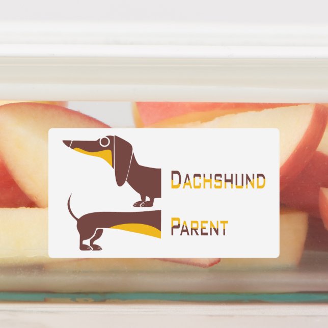 Funny cute dachshund for long dog parent (Affixed)