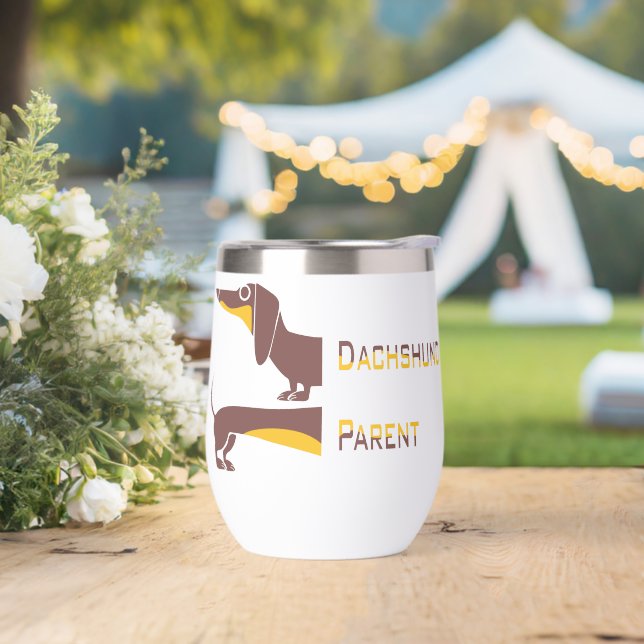 Funny cute dachshund for long dog parent (Wedding)