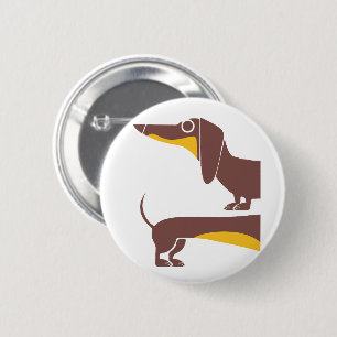 Funny cute dachshund for long dog parent 2 inch round button