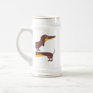 Funny cute dachshund for long dog parent beer stein