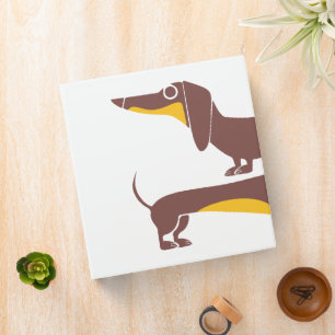 Funny cute dachshund for long dog parent binder