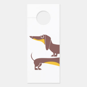 Funny cute dachshund for long dog parent door hanger