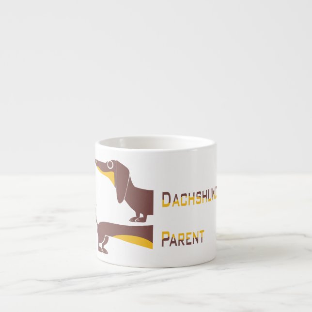 Funny cute dachshund for long dog parent espresso cup (Front)