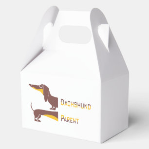 Funny cute dachshund for long dog parent favor box